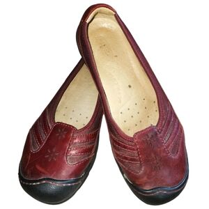 Keen Burgundy Paradise Ballerina Leather Flats. Sz. 7.5